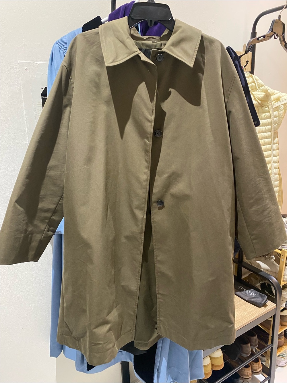 Zara Olive Green Women's Trench Coat